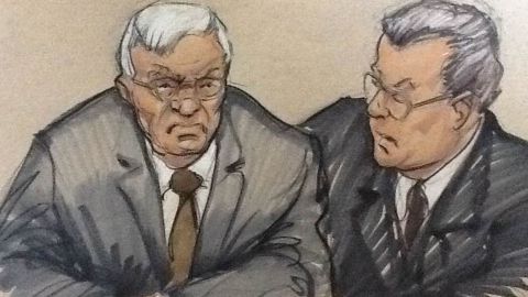 Dennis Hastert with his attorney Thomas Green.