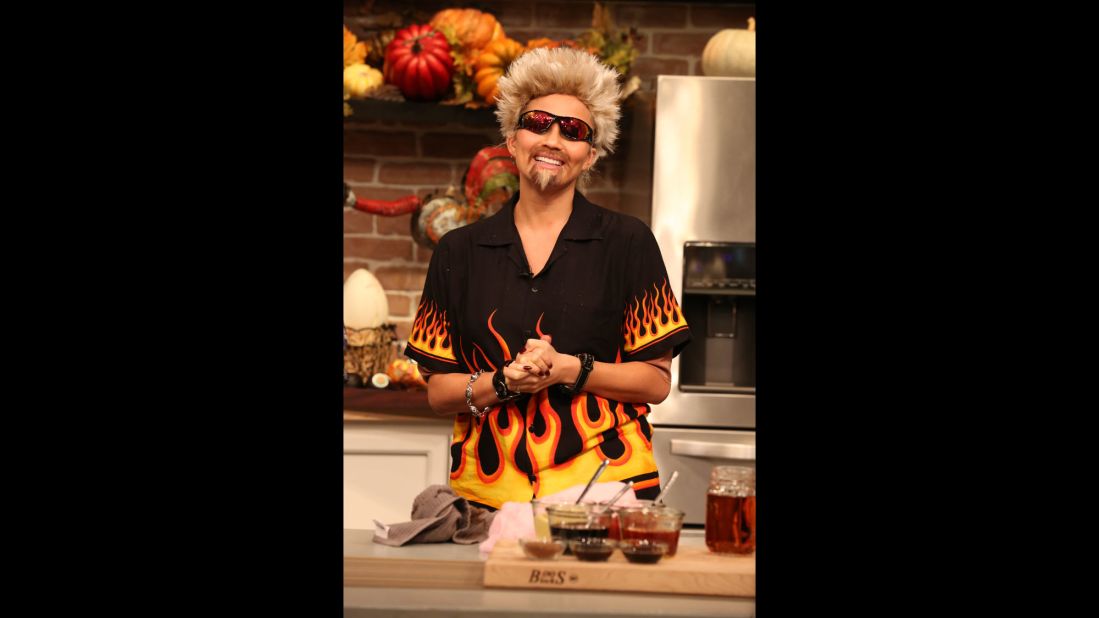 Chrissy Teigen rode the bus to flavortown and killed it as TV chef Guy Fieri on ABC's "FABLife."