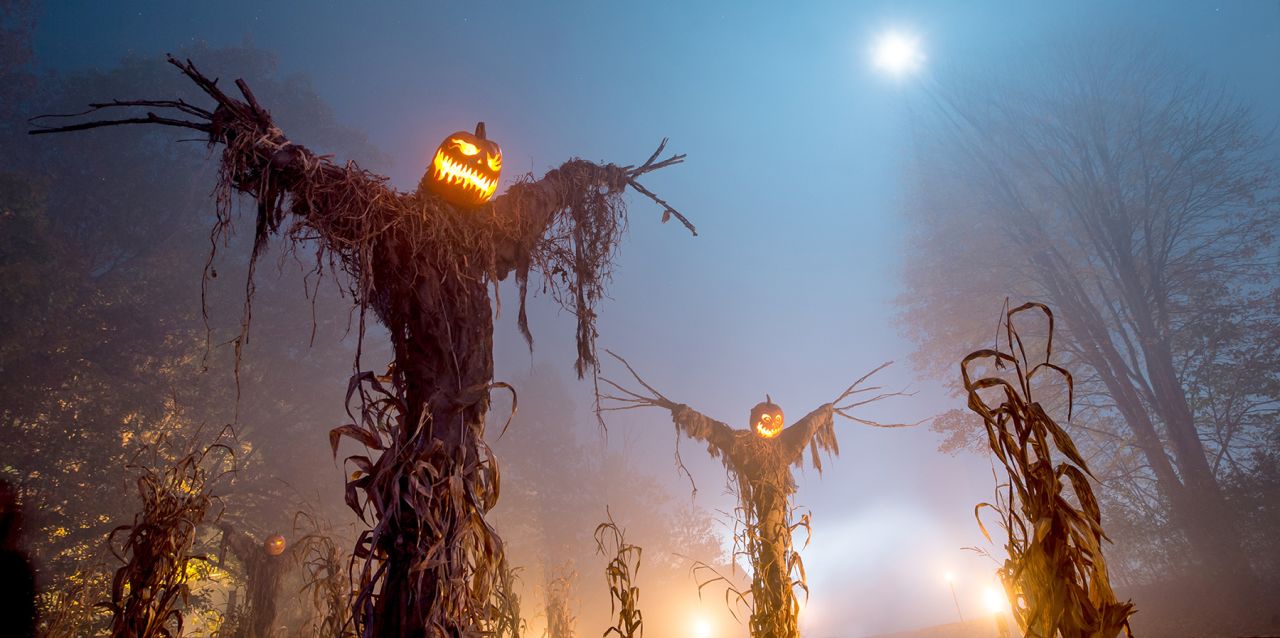 Haunted house attractions are big business, raking in $300 million in revenue in the United States alone. Pictured here is the Haunted Overload trail located on a farm in New Hampshire.