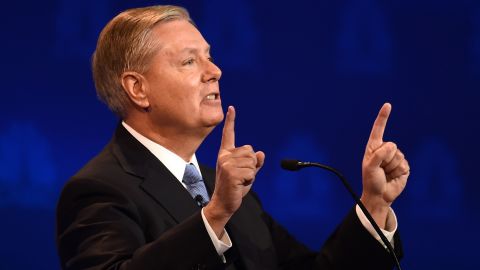 Sen. Lindsey Graham, a national security hawk, called President Barack Obama an "incompetent commander in chief" and also took aim at the Democratic candidates. Regarding Bernie Sanders, Graham said: "The No. 2 guy went to the Soviet Union on his honeymoon, and I don't think he ever came back."