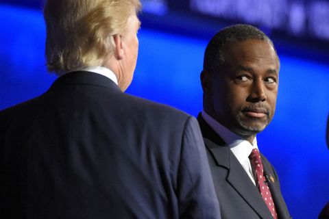 The debate was Ben Carson's first since rising to the top of the polls. He slammed "PC culture" and said the idea that a person who believes marriage is between a man and a woman is a homophobe was "one of the myths the left perpetrates on our society."