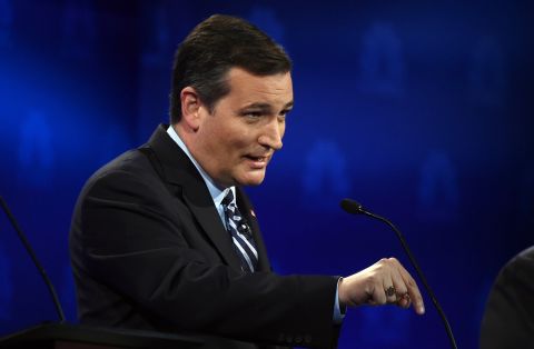 Ted Cruz got a big cheer from the crowd with an attack on the debate moderators. "How about talking about the substantive issues people care about?" he asked. The mainstream media was one of the night's big targets.