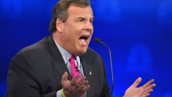 Chris Christie speaks during the CNBC Republican presidential debate at the University of Colorado, Wednesday, Oct. 28, 2015, in Boulder, Colo. (AP Photo/Mark J. Terrill)