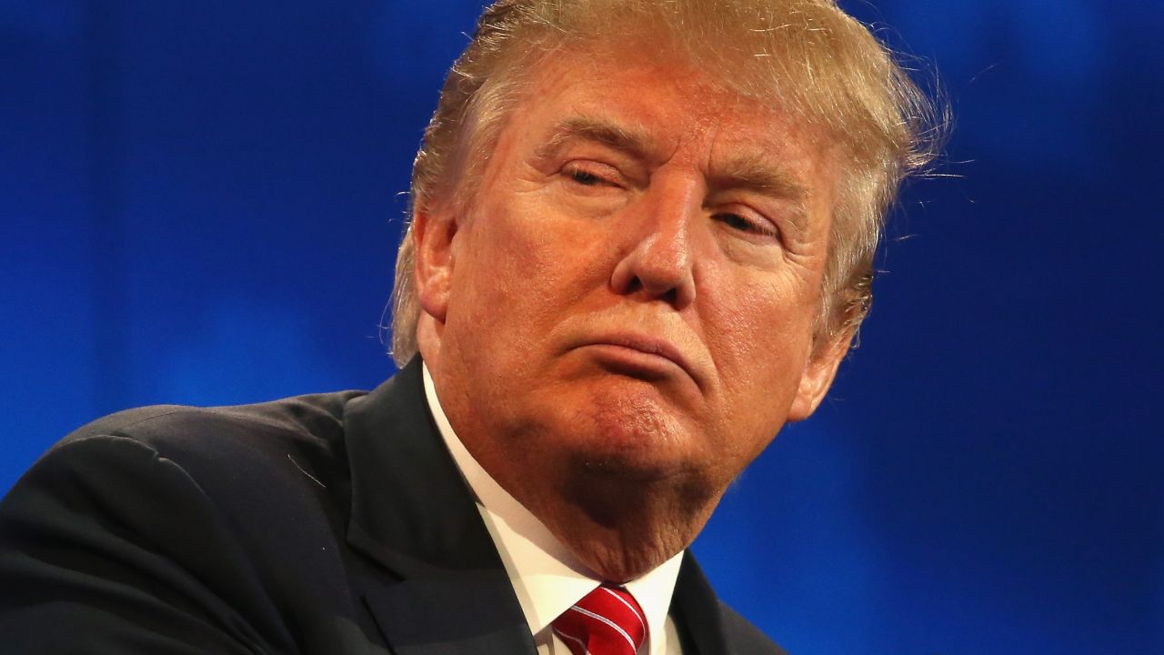 BOULDER, CO - OCTOBER 28:  Presidential candidates Donald Trump pauses during  the CNBC Republican Presidential Debate at University of Colorados Coors Events Center October 28, 2015 in Boulder, Colorado.  Fourteen Republican presidential candidates are participating in the third set of Republican presidential debates.