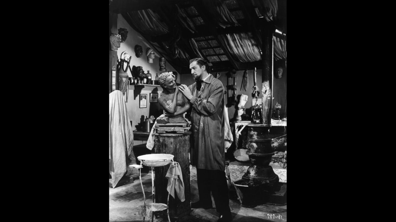 "House of Wax," from 1953, was the first color 3-D film from a major studio. It became one of the highest-grossing films of the year. Vincent Price stars as a sculptor who populates his wax museum with corpses.