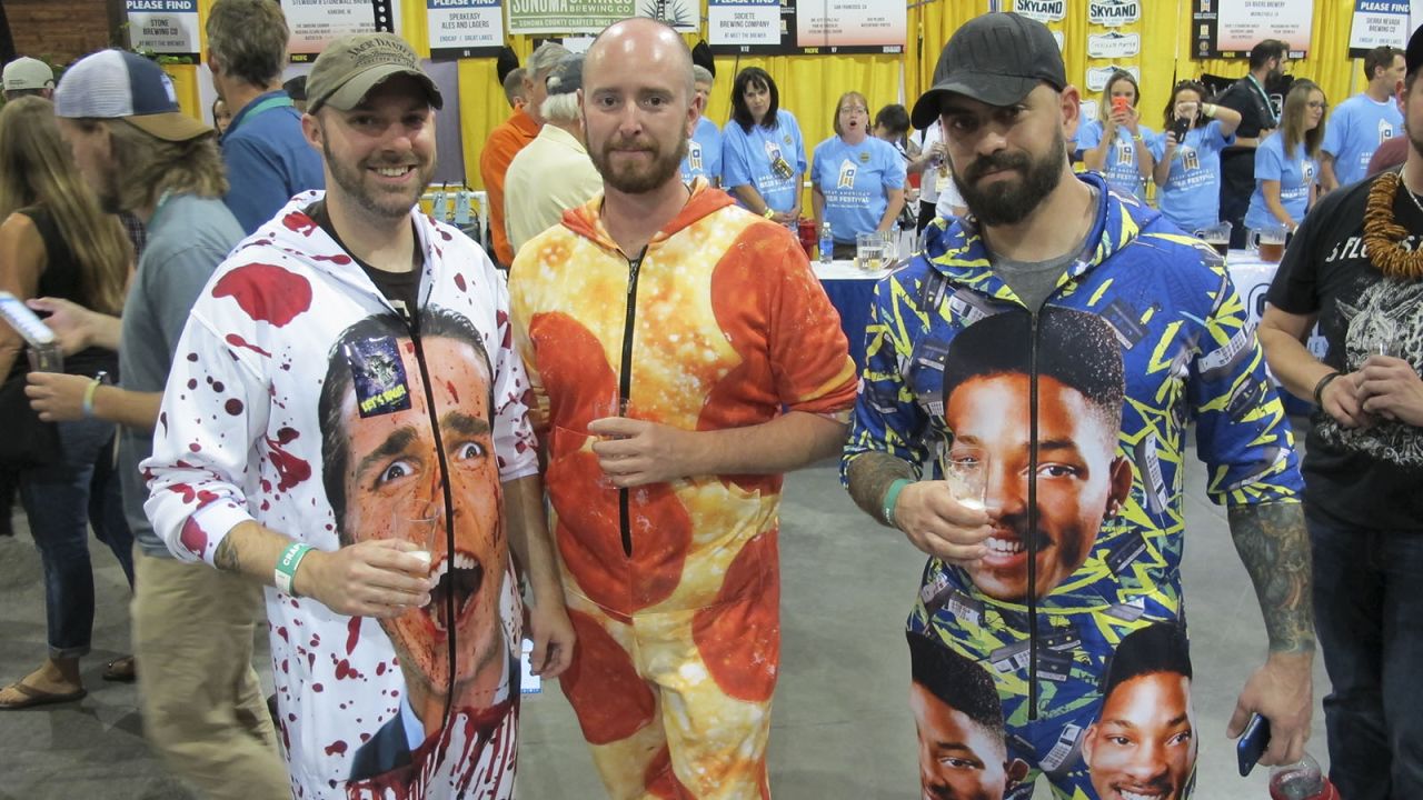 With their wacky onesies, these attendees from Connecticut managed to stand out from the crowd.