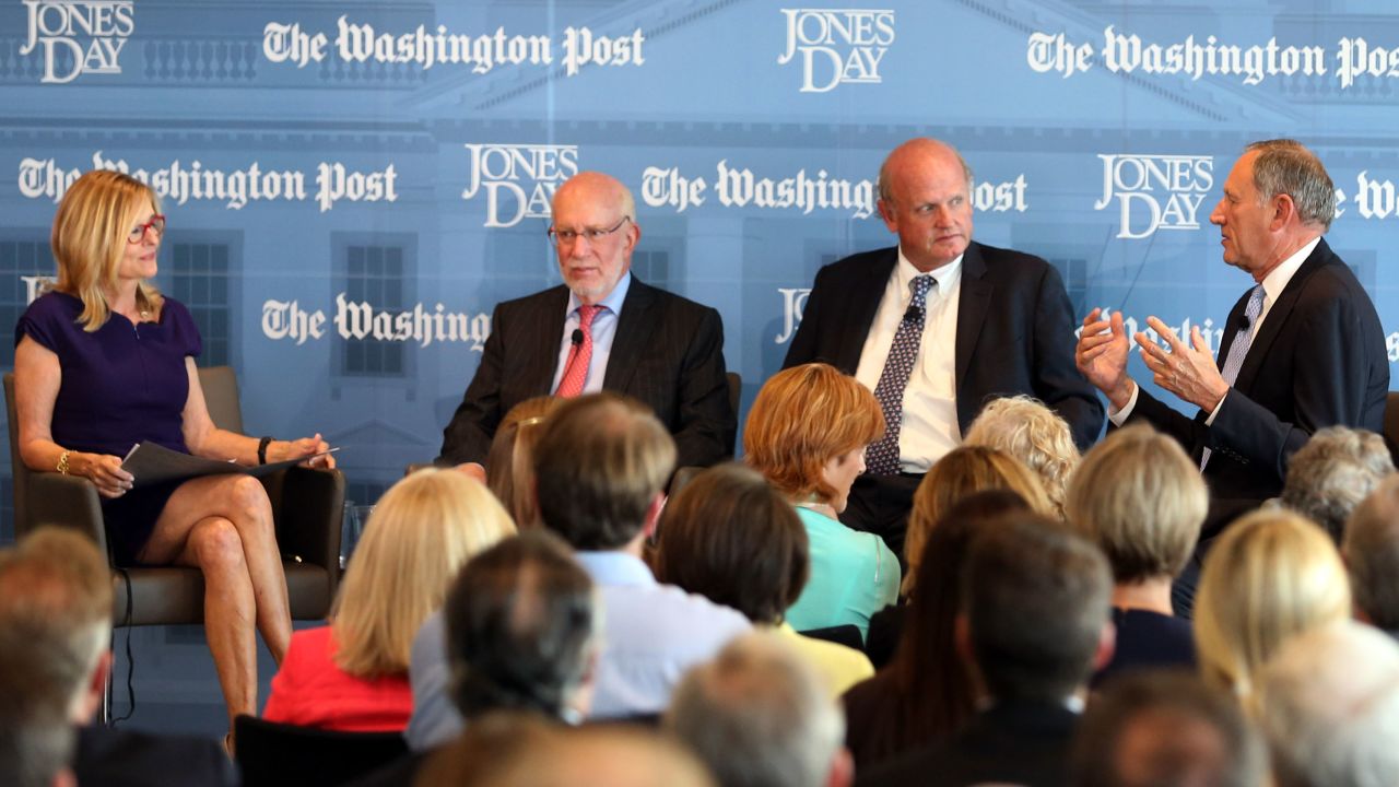 <strong>Now: </strong>Ginsberg, second from left, served as national counsel in Mitt Romney's 2008 and 2012 presidential campaigns. Ginsberg joined the law firm Jones Day in 2014.