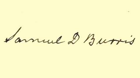 Bev Laing, a Delaware state historian, said of Burris: "The first time I saw his signature it was very powerful." 
