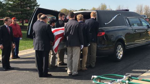 More than 50 students showed up to learn how to serve as pallbearers.