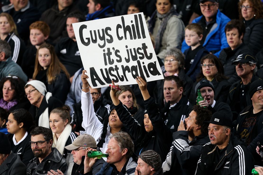  All Blacks fans show their support during August's Bledisloe Cup match against Australia.