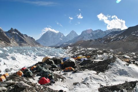 Researchers set up their laboratory at the highest altitude possible -- Mount Everest base camp.