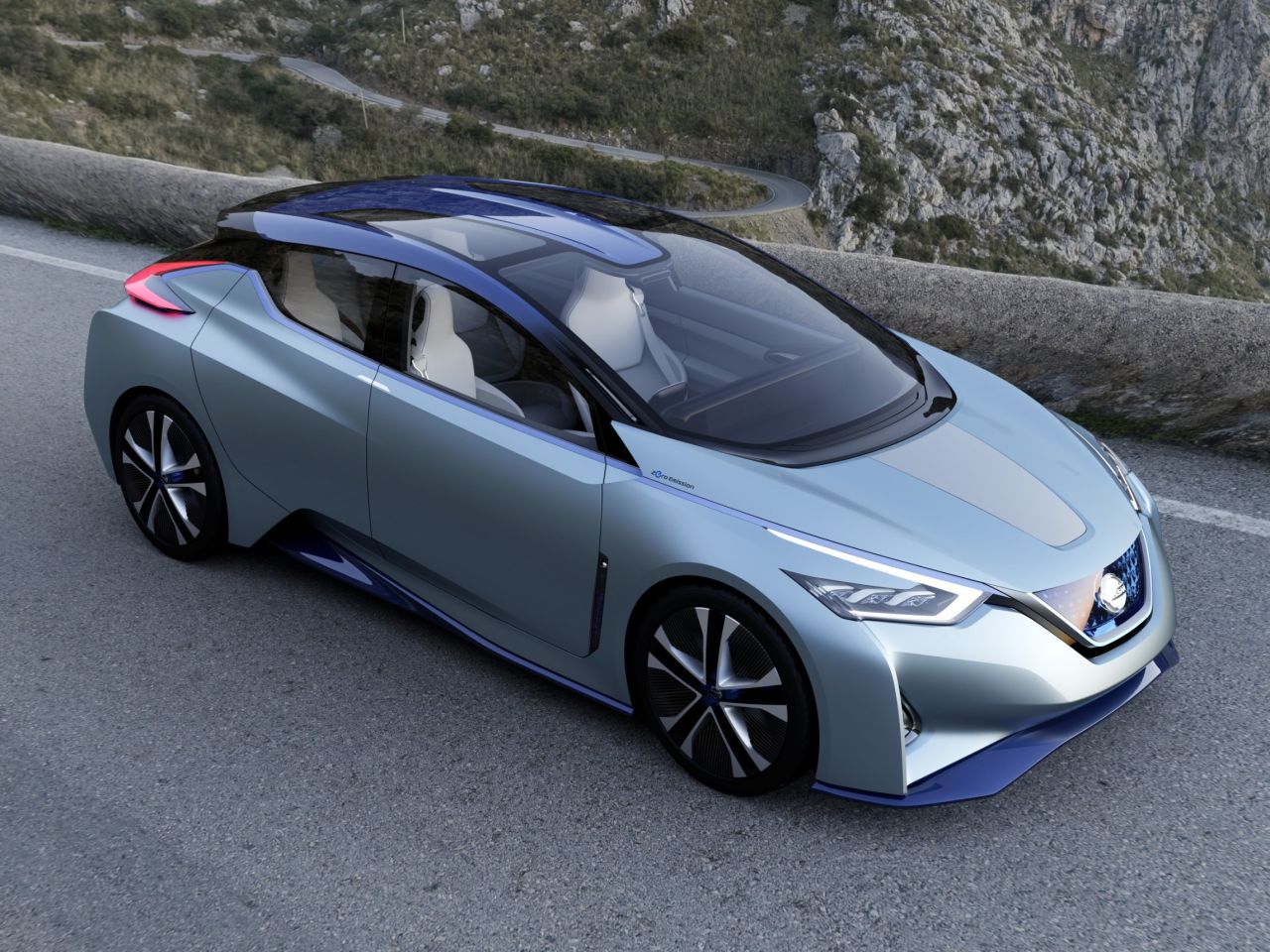 The first two initials in the car's name stand for Intelligent Drive, Nissan's label for autonomous tech.