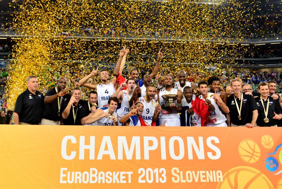 France won the European basketball championships in 2013 after beating Lithuania in the final in Slovenia. 