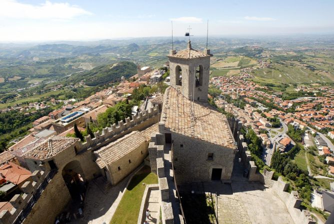 <strong>San Marino: </strong>The fortress of Guaita is a UNESCO World Heritage Site and one of San Marino's main attractions. The tiny country has an active aircraft registry which and is open to aircraft operators from around the world. 