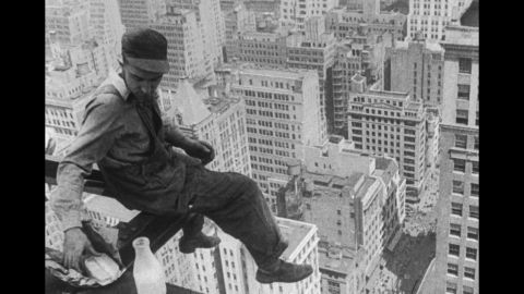 Sandwiches, valued for their portability, have long been stuffing lunch pails and lunchboxes. Here a worker pauses for a sandwich while resting on a girder during the construction of a skycraper in the 1930s.