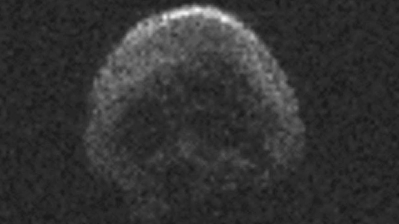 It's easy to see the resemblance to a skull in this image of asteroid 2015 TB145, which was taken October 30, 2015, a day before it flew past Earth.