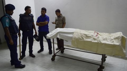 The body of Bangladeshi publisher Faisal Arefin Dipan lies at the Dhaka medical college hospital.