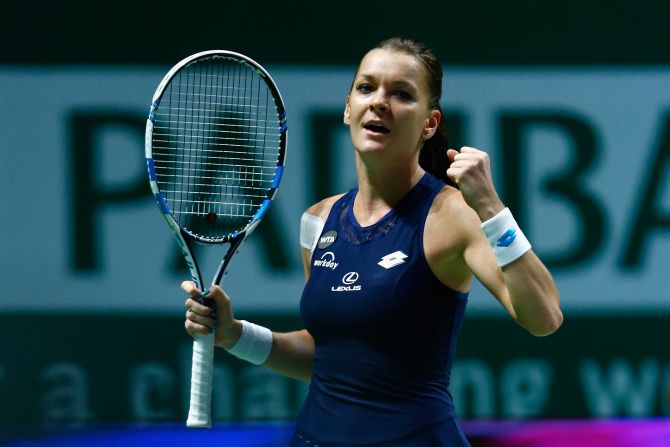 Radwanska ended the hopes of Spain's Garbine Muguruza in the semifinals at the WTA Finals.