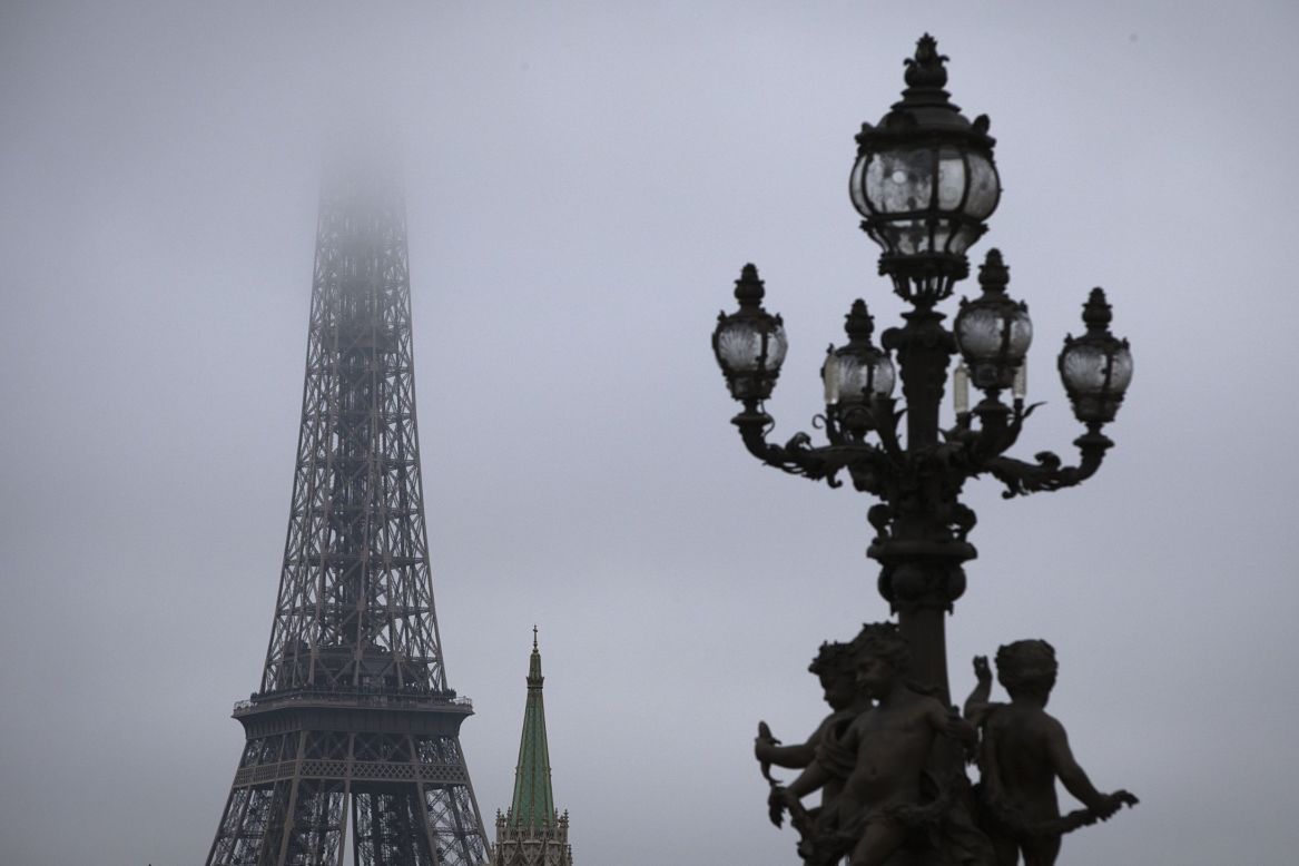 A view of Paris' Eiffel Tower on October 29.