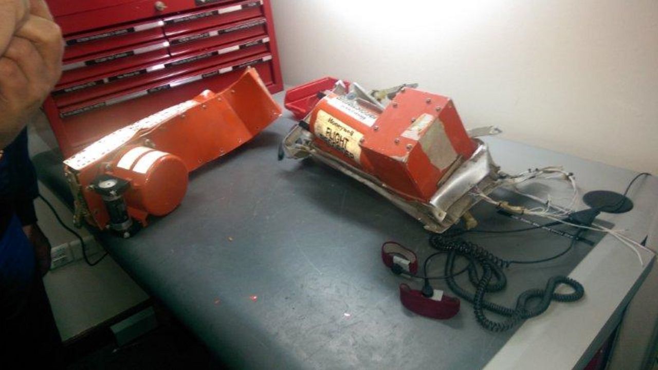 Photo of one of Flight 9268's "black boxes" released by Egypt's Ministry of Civil Aviation.