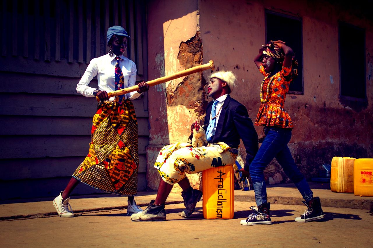 Serge Attukwei Clottey's 'Brief Facts'.  In addition to photography, Clottey has also created art installations, sculptures and devised living performance art.
