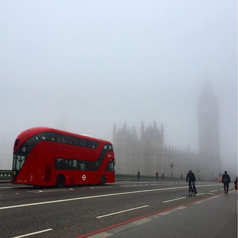 <a href="https://instagram.com/p/9lX0yUzCXB/" target="_blank" target="_blank">Bethany Adams</a> was on a morning run when she stopped to take this picture of Big Ben hidden behind the fog on Monday.