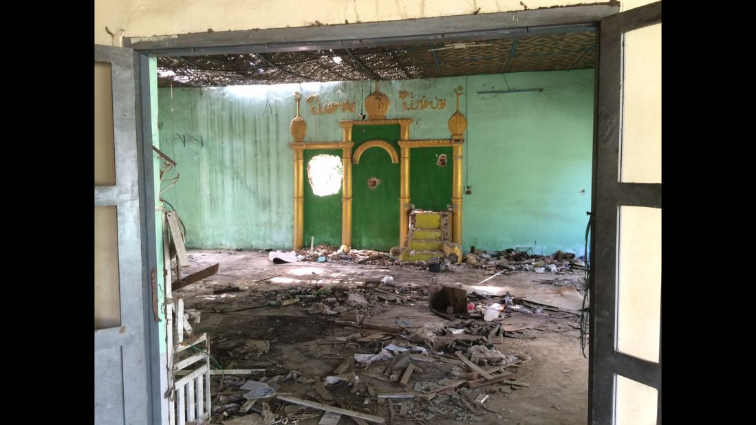 This mosque in Meiktila was torched in the 2013 riots. It is still in ruins.