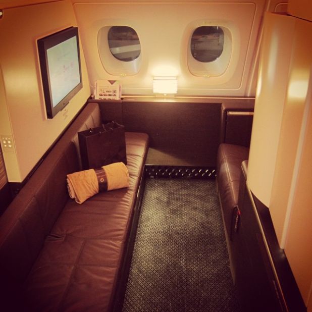 "My Etihad A380 First Class Apartment. This beats every other first class hard product by a mile. Period," said Schlappig in this Instagram post.