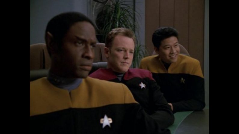 "Star Trek: Voyager" launched the now-defunct UPN network in 1995, with a smaller ship lost in the far reaches of space. Kate Mulgrew (now starring as Red on "Orange is the New Black") portrayed the first onscreen female captain, Kathryn Janeway. The crew included, from left, Tim Russ, Robert Duncan McNeill and Garrett Wang.
