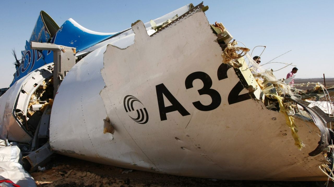 The wreckage of Flight 9268 is seen in this image provided on Tuesday, November 3. 