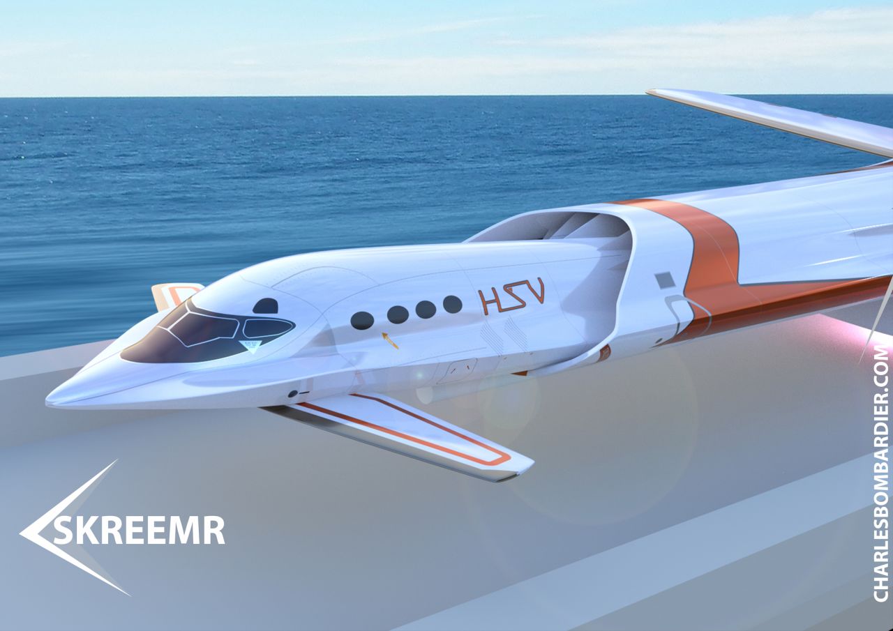 The <a href="https://www.cnn.com/2015/11/04/travel/supersonic-flight-skreemr-duplicate-2/index.html" target="_blank">Skreemr</a> concept design sparked debate in 2015. Its designers claim that it could travel at speeds as fast as Mach 10, reaching New York from London in 30 minutes. 