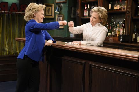 Actress Kate McKinnon recently caught the notice of the political and entertainment worlds with her parody of Hillary Clinton on "Saturday Night Live." The two even appeared together in an October sketch. Click through to see the storied history of "SNL" and political parody. 