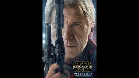 Another big jolt of "Star Wars" mania came on Wednesday, November 4, when Lucasfilm and Disney released character posters for "Star Wars: The Force Awakens," including this close-up of Harrison Ford as Han Solo.