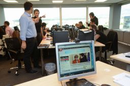 Inside the CNN Greece newsroom, launched in November 2015.