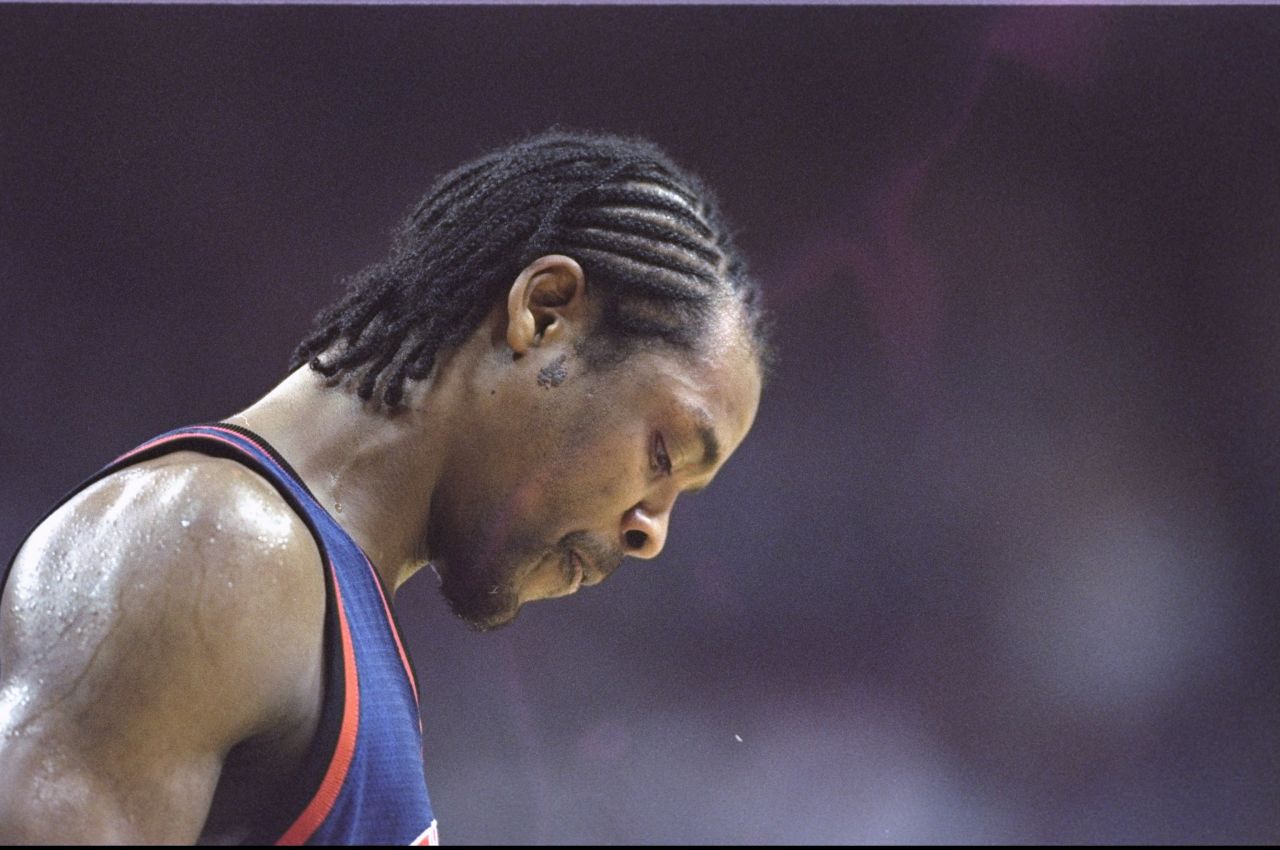 Latrell Sprewell (pictured with the New York Knicks in 1999) was known as much for his braided hair -- or cornrows -- as he was for his mercurial behavior on and off the court. 