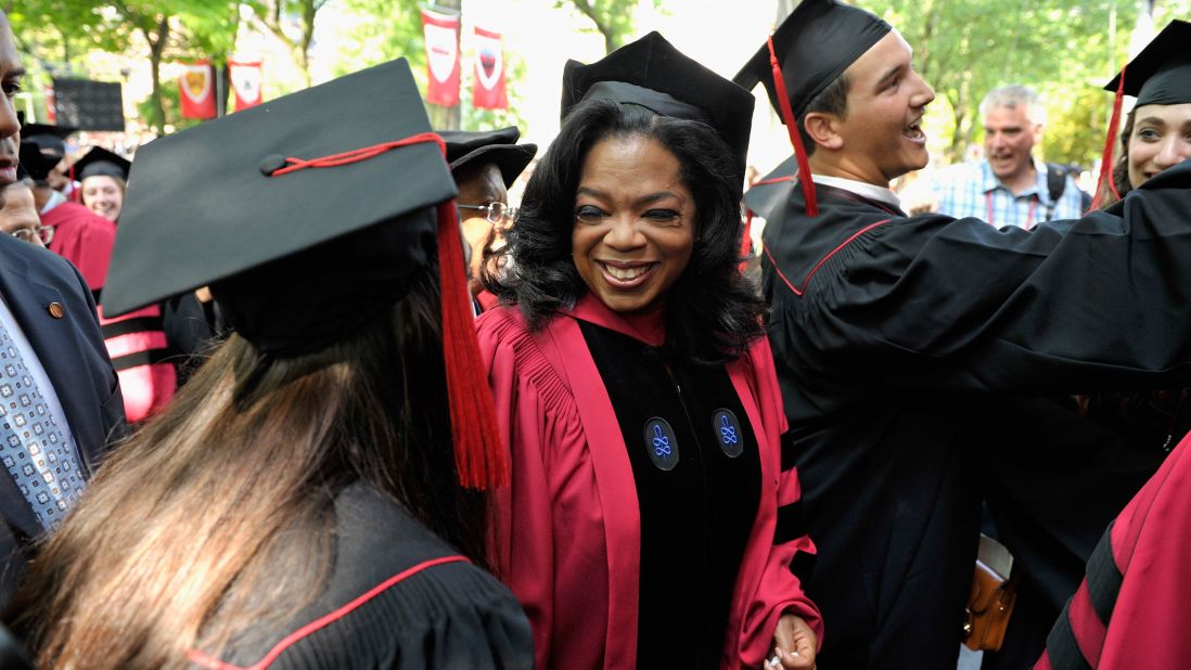 Winfrey receives an Honorary Doctor of Laws Degree at Harvard University's 362nd commencement exercises on May 30, 2013, in Cambridge, Massachusetts.