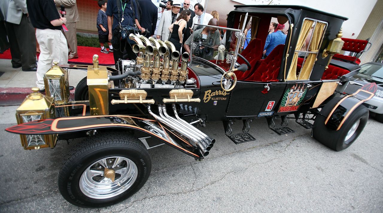The Munster Koach was constructed from three Model T's, according to Barris. The car was used on the TV show "The Munsters." 
