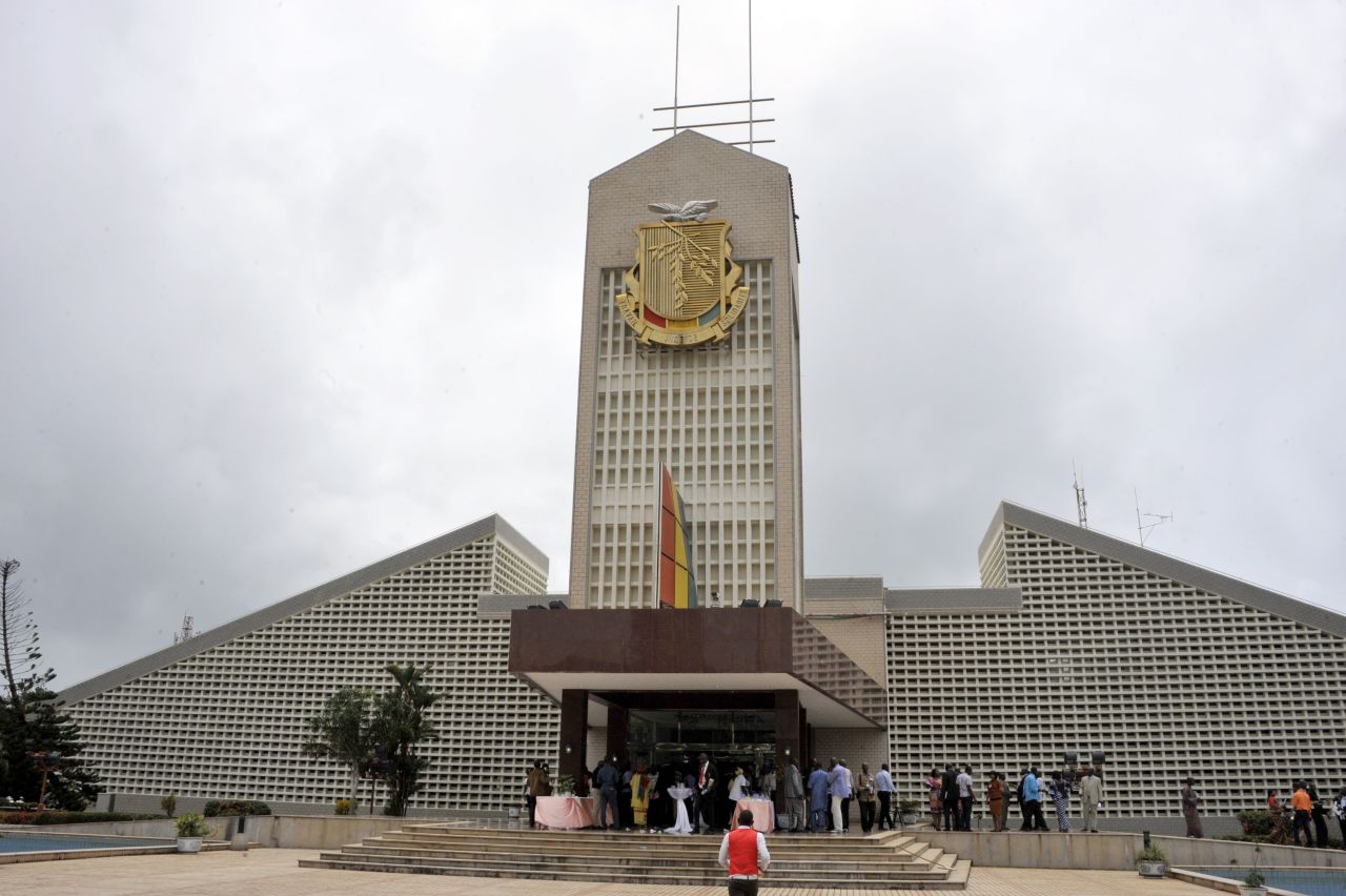 Guinea has been mired by political turmoil, but its people are in the 40th spot for charitable giving in the world, sharing the position with Sweden and Haiti. Shown here is the presidential palace in the country's capital, Conakry. 