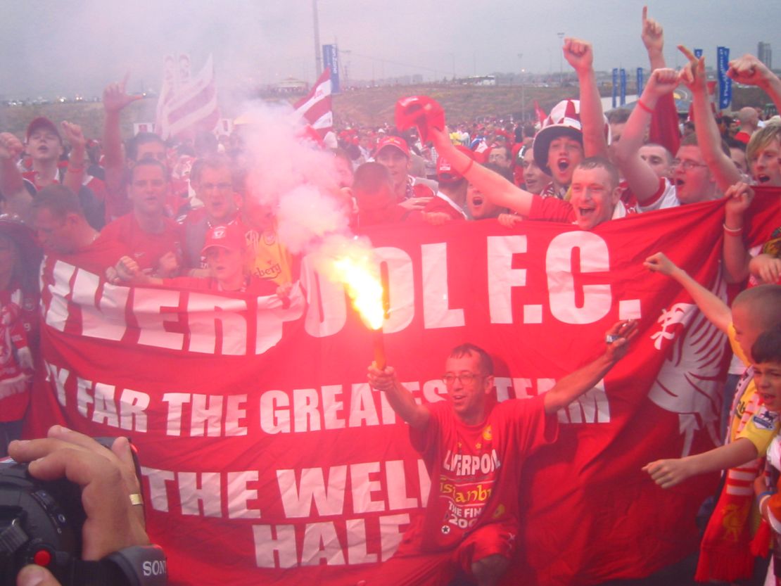 CNN World Sport anchor Don Riddell captured hopeful Liverpool supporters before their historic 2005 Champions League win at Istanbul.