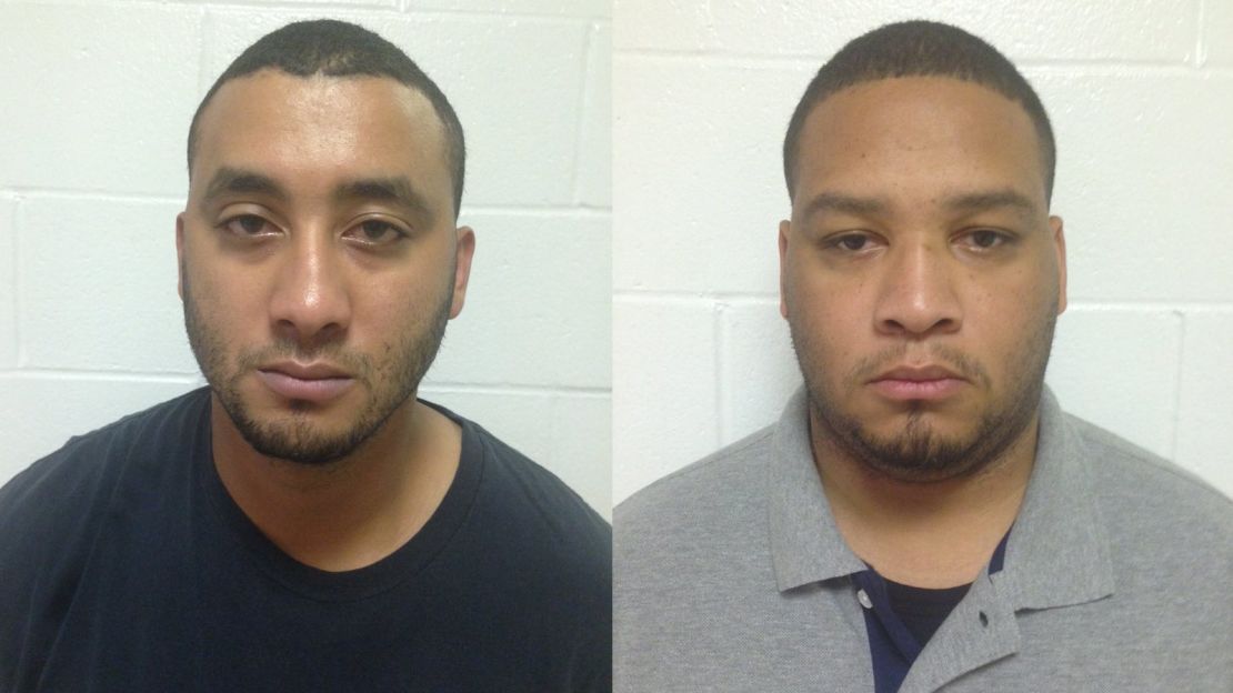 Officers Norris Greenhouse Jr., left, and Derrick Stafford have been indicted on second-degree murder charges.