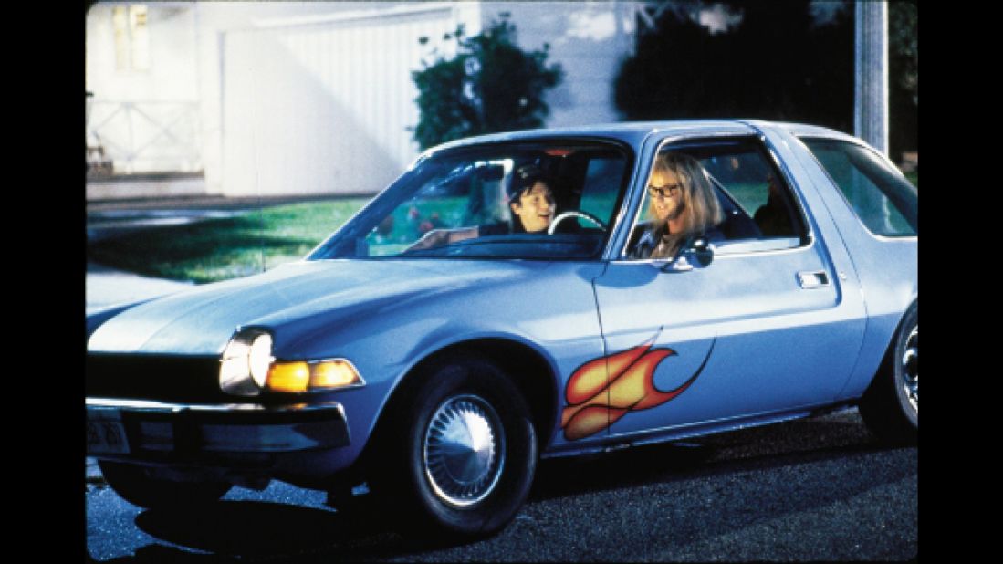 The 1976 AMC Pacer is the car of choice for the 1992 film, "Wayne's World." Despite its<a href="http://money.cnn.com/galleries/2007/autos/0708/gallery.questionable_cars/"> bad reputation</a>, the AMC Pacer from the film <a href="http://money.cnn.com/2004/12/16/pf/autos/pacer_auction/">previously sold </a>for $15,000. 