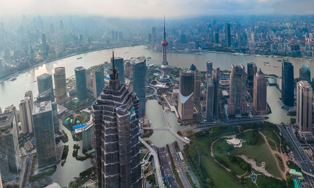 An artist's impression of how the Chinese city of Shanghai could look if temperatures rise by just two degrees Celsius. The following images show were provided by <a href="http://www.climatecentral.org/" target="_blank" target="_blank">Climate Central</a> as part of report released November 8, 2015.