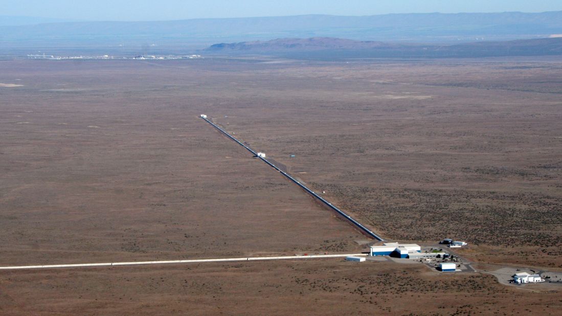 The Laser Interferometer Gravitational-Wave Observatory is designed to measure ripples in space called gravitational waves.  Along with its sister facility in Louisiana, this detector in Hanford, Washington, can detect a pair of orbiting black holes up to 620 million light years away.