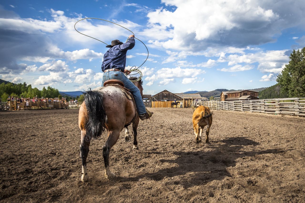 Visitors can also try their hand at barrel racing and roping.