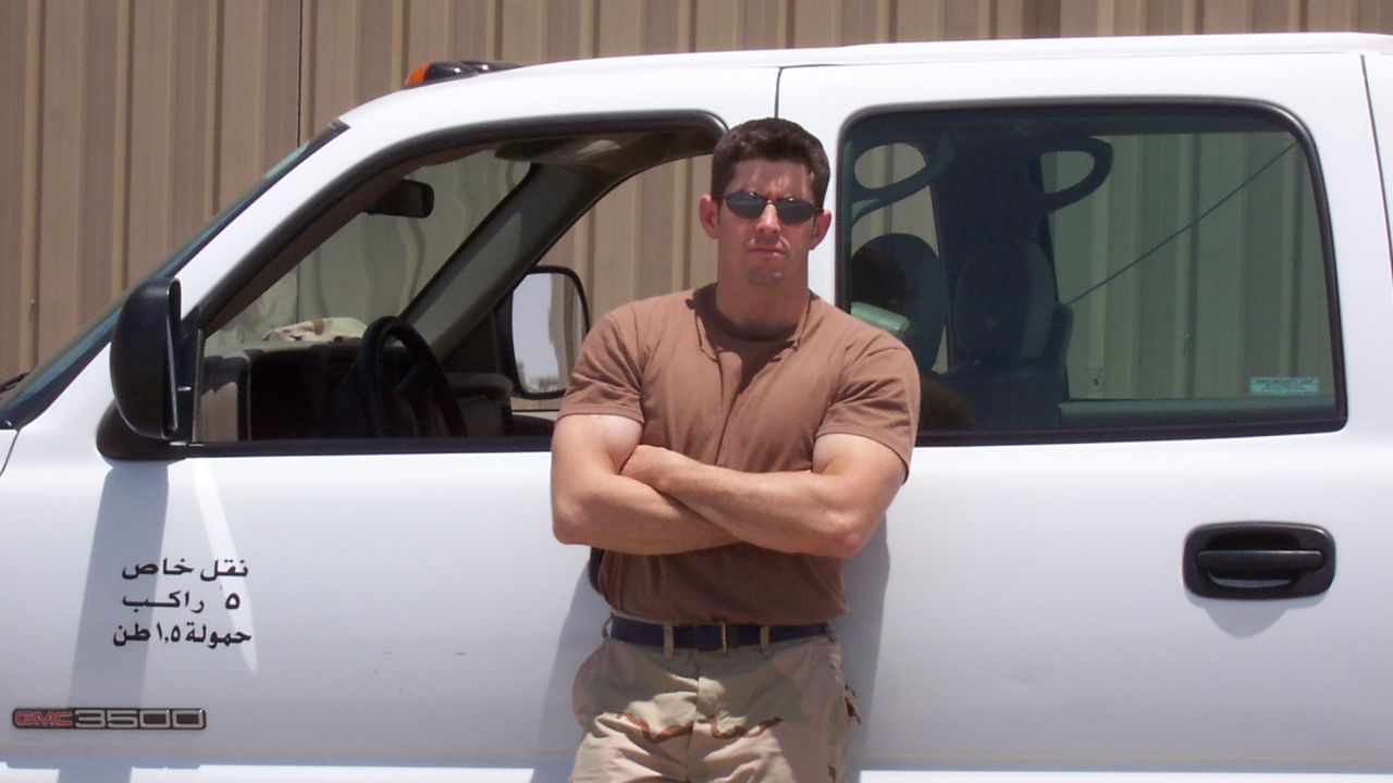 David Masters was on a temporary duty assignment at Ali Al Salem Air Base in Kuwait in 2004 when he noticed the first symptoms of ALS: "I was weight training, working out in the gym, and my right arm did not want to cooperate, did not want to keep up. I was 28, just turning 29 years old, and I thought it was a pinched nerve, but it kept getting weaker and weaker."