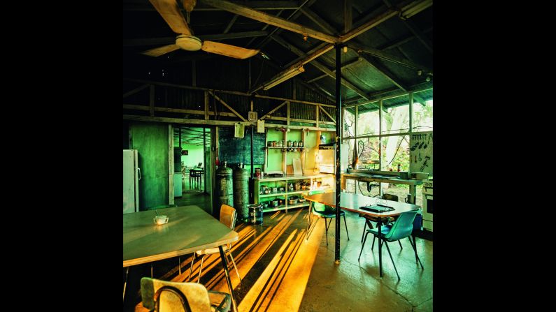 Though inspiration struck during Ludwigson's first trip to Australia in 1980, he went back to photograph the outback in earnest in 1985. He spent three months shooting photos for the book. The kitchen of a station in Moroak, Northern Territory, is shown here.