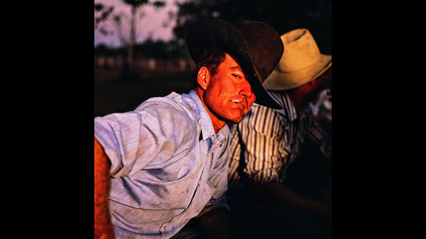 Men relax after a rodeo at Mataranka Bushman's Carnival in the Northern Territory. "My pictures are praised to show the real life of Australian cattlemen which I am very proud of," Ludwigson said.