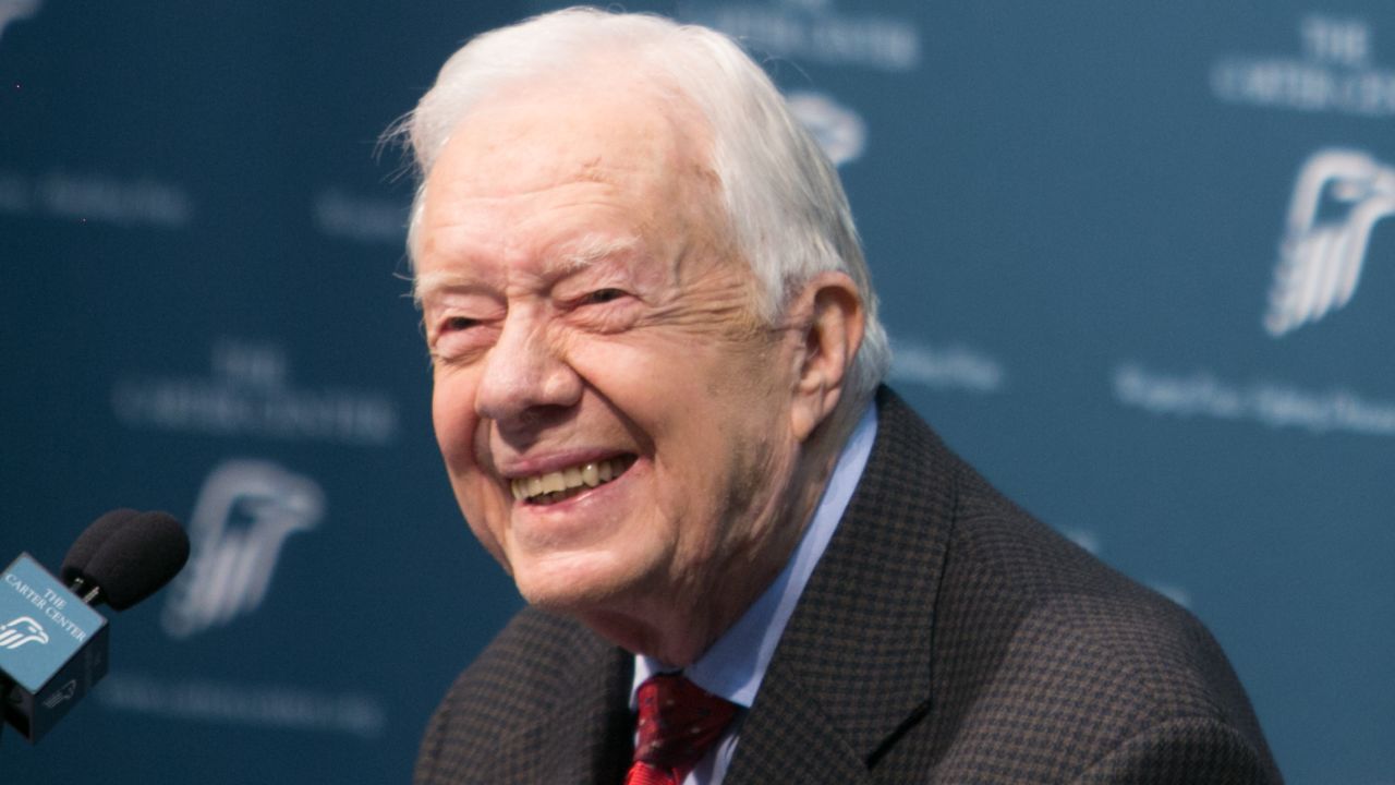 Former President Jimmy Carter discusses his cancer diagnosis during a press conference at the Carter Center on August 20, 2015 in Atlanta, Georgia.