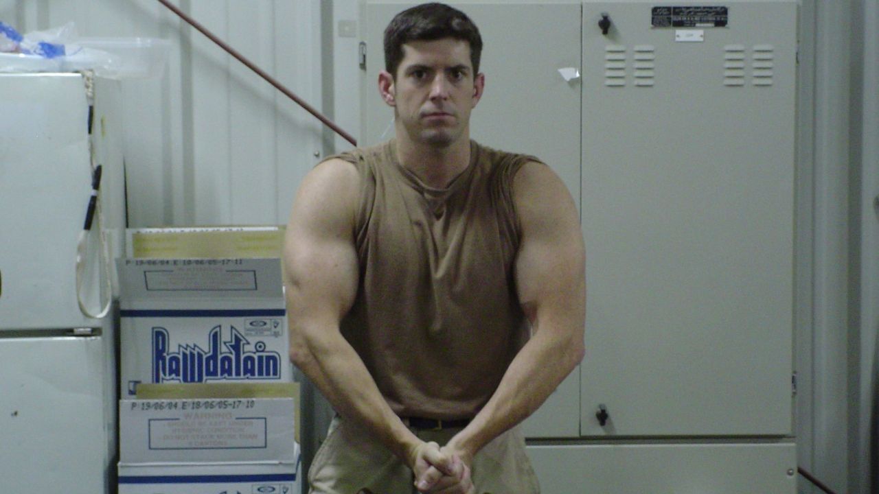 David Masters, seen in Kuwait in 2004, was planning a bodybuilding career.
