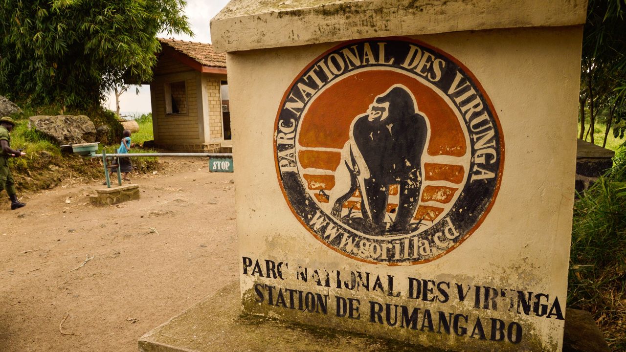 An entrance to Virunga National Park is seen near Rutshuru in this June 2014 photograph.